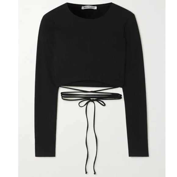 Reformation black wrap crop top - Picture 1 of 2